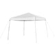 White |#| 8' x 8' White Pop Up Canopy with Carry Bag and Folding Table with Benches Set