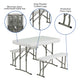 Blue |#| 8' x 8' Blue Pop Up Canopy with Carry Bag and Folding Table with Benches Set