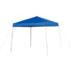 Blue |#| 8' x 8' Blue Pop Up Canopy with Carry Bag and Folding Table with Benches Set