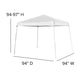 White |#| 8' x 8' White Pop Up Canopy with Carry Bag and Folding Table with Benches Set