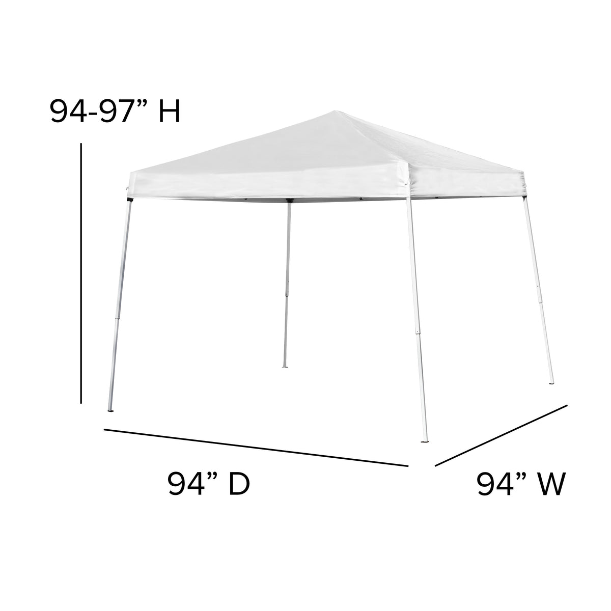 White |#| 8' x 8' White Pop Up Canopy with Carry Bag and Folding Table with Benches Set