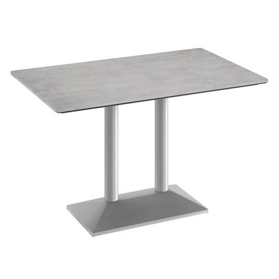 30" x 48" All-Weather Seamless Surface Tabletop with Dual Columned Base - View 1