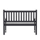 Black |#| Commercial Indoor/Outdoor 2-Person Patio Acacia Wood Bench Loveseat in Black