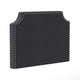 Gray Linen |#| Contoured Twin Headboard with 2 Power Outlets, 1 USB and 1 USB-C Port in Gray
