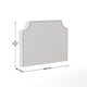 White LeatherSoft |#| Contoured Twin Headboard with 2 Power Outlets, 1 USB and 1 USB-C Port in White