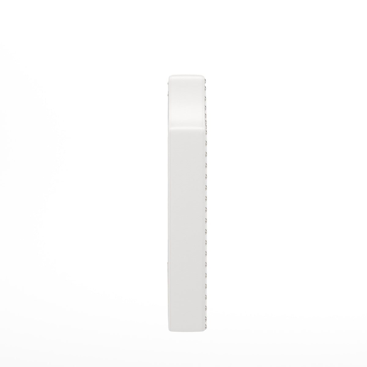 White LeatherSoft |#| Contoured Twin Headboard with 2 Power Outlets, 1 USB and 1 USB-C Port in White