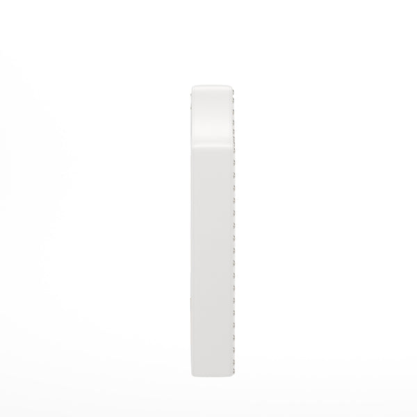 White LeatherSoft |#| Contoured Twin Headboard with 2 Power Outlets, 1 USB and 1 USB-C Port in White