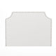White LeatherSoft |#| Contoured Twin Headboard with 2 Power Outlets, 1 USB and 1 USB-C Port in White