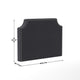 Gray Linen |#| Contoured Twin Headboard with 2 Power Outlets, 1 USB and 1 USB-C Port in Gray