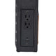 Gray Linen |#| Contoured Twin Headboard with 2 Power Outlets, 1 USB and 1 USB-C Port in Gray
