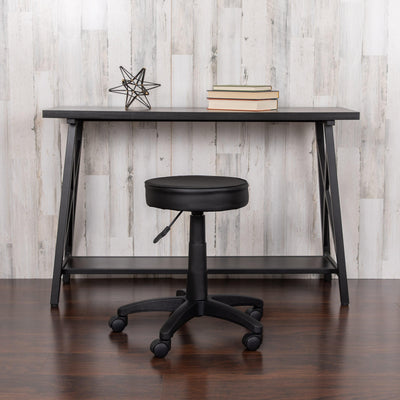 Adjustable Doctors Stool on Wheels with Ergonomic Molded Seat - View 2