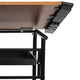 Adjustable Drawing and Drafting Table with Black Frame and Dual Wheel Casters
