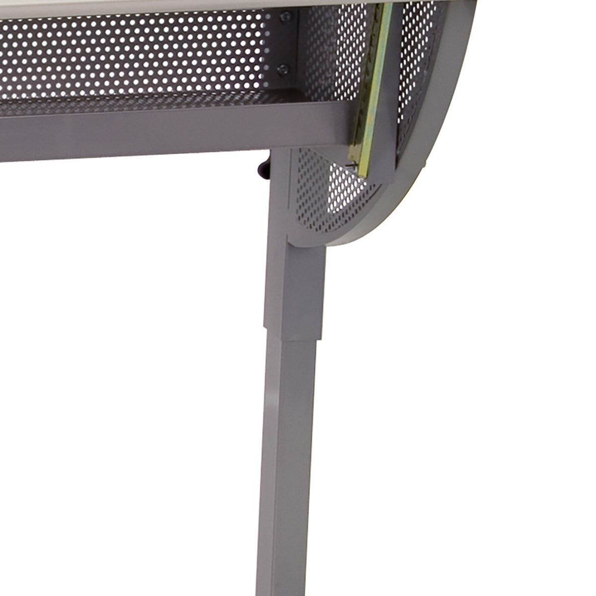 Adjustable Drawing and Drafting Table with Pewter Frame and Lower Supply Tray