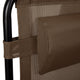 Brown |#| 2 Pack Adjustable Mesh Zero Gravity Lounge Chair with Cup Holder Tray - Brown