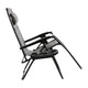 Gray |#| 2 Pack Adjustable Mesh Zero Gravity Lounge Chair with Cup Holder Tray - Gray