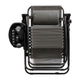 Gray |#| 2 Pack Adjustable Mesh Zero Gravity Lounge Chair with Cup Holder Tray - Gray