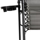 Gray |#| 2 Pack Adjustable Mesh Zero Gravity Lounge Chair with Cup Holder Tray - Gray