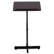 Adjustable Height Slanted Top Metal Lectern in Mahogany