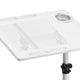 White |#| White Adjustable Height Steel Mobile Tilt Top Computer Desk w/ Top & Bottom Lip