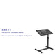 Black |#| Black Adjustable Height Steel Mobile Tilt Top Computer Desk w/ Top & Bottom Lip