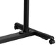 Black |#| Black Adjustable Height Steel Mobile Tilt Top Computer Desk w/ Top & Bottom Lip