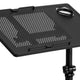 Black |#| Black Adjustable Height Steel Mobile Tilt Top Computer Desk w/ Top & Bottom Lip