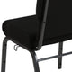 Black Fabric/Silver Vein Frame |#| 20.5inch Black Molded Foam Stacking Church Chair