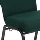 Hunter Green Fabric/Silver Vein Frame |#| 20.5inch Hunter Molded Foam Stacking Church Chair
