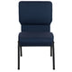 Cobalt Fabric/Black Frame |#| 20.5inch Cobalt Molded Foam Stacking Church Chair