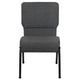 Black Marble Fabric/Black Frame |#| 20.5inch Marble Molded Foam Stacking Church Chair