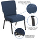 Navy Fabric/Silver Vein Frame |#| 20.5inch Navy Molded Foam Stacking Church Chair