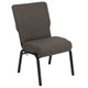 Fossil Fabric/Black Frame |#| 20.5inch Fossil Molded Foam Stacking Church Chair