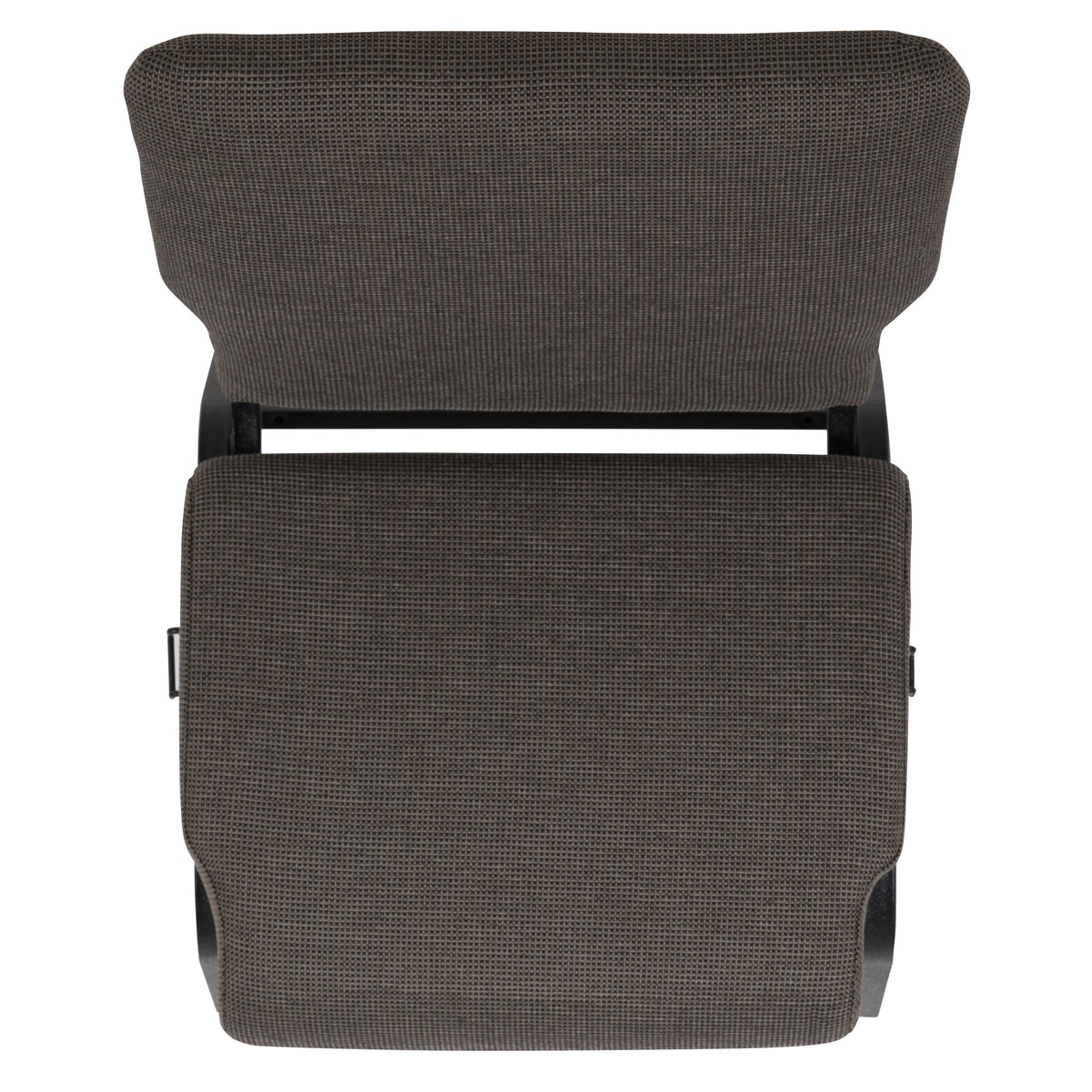 Fossil Fabric/Black Frame |#| 20.5inch Fossil Molded Foam Stacking Church Chair