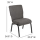 Charcoal Gray Fabric/Silver Vein Frame |#| 20.5inch Charcoal Molded Foam Stacking Church Chair