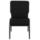 Black Fabric/Silver Vein Frame |#| 20.5inch Black Molded Foam Stacking Church Chair