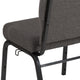 Charcoal Gray Fabric/Silver Vein Frame |#| 20.5inch Charcoal Molded Foam Stacking Church Chair