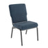 Navy Fabric/Silver Vein Frame |#| 20.5" Navy Molded Foam Stacking Church Chair
