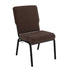 Java Fabric/Black Textured Frame |#| 20.5" Java Molded Foam Stacking Church Chair