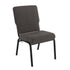 Black Marble Fabric/Black Textured Frame |#| 20.5" Marble Molded Foam Stacking Church Chair