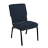 Cobalt Fabric/Black Textured Frame |#| 20.5" Cobalt Molded Foam Stacking Church Chair