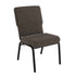 Fossil Fabric/Black Textured Frame |#| 20.5" Fossil Molded Foam Stacking Church Chair