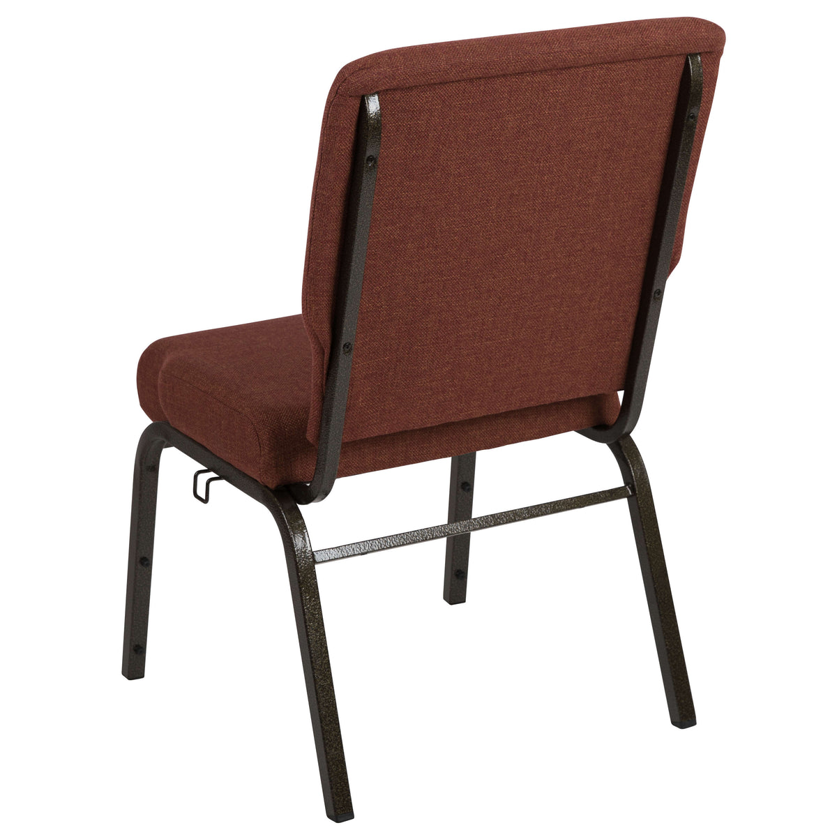 Stacking Auditorium Chair with 20.5inch Seat - Cinnamon Fabric/Gold Vein Frame