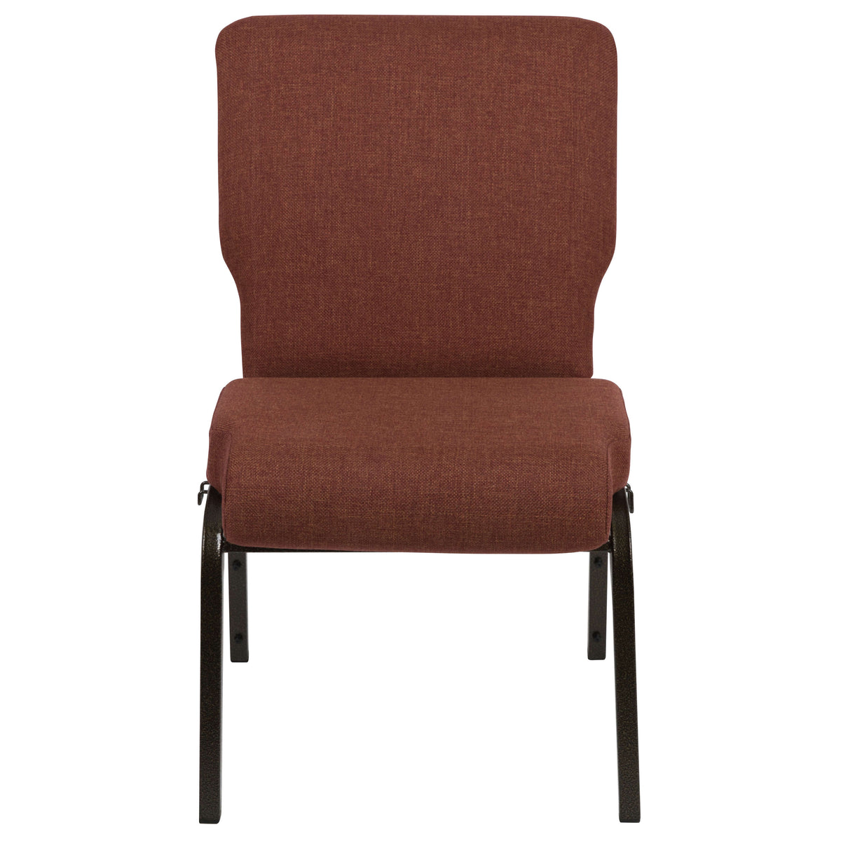 Stacking Auditorium Chair with 20.5inch Seat - Cinnamon Fabric/Gold Vein Frame