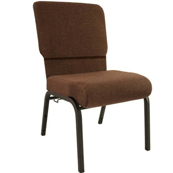 Black Fabric/Silver Vein Frame |#| Black Church Chair 20.5 in. Wide