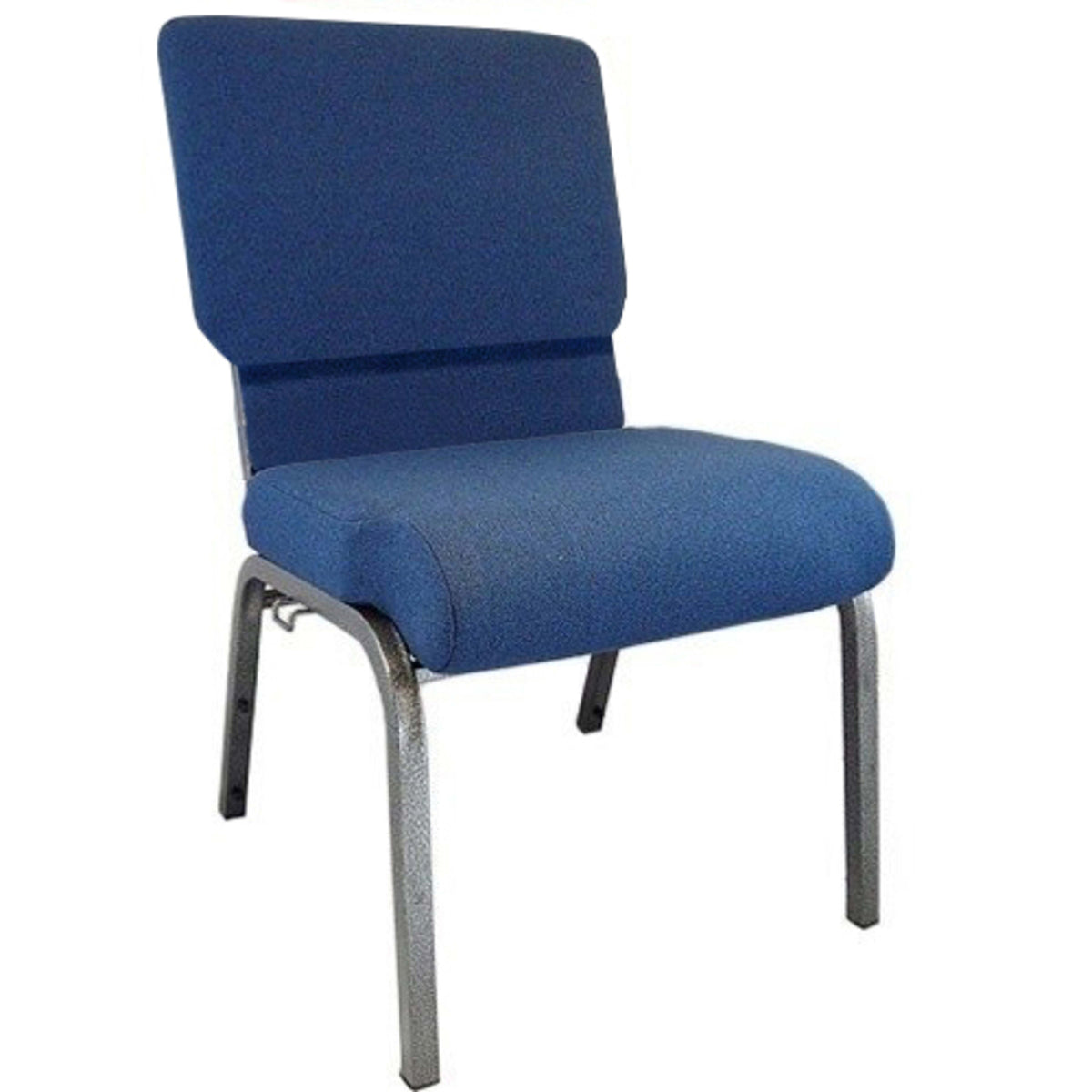 Navy Fabric/Silver Vein Frame |#| Navy Church Chair 20.5 in. Wide