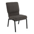 Black Marble Fabric/Black Textured Frame |#| Black Marble Church Chair 20.5 in. Wide