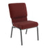 Maroon Fabric/Silver Vein Frame |#| Maroon Church Chair 20.5 in. Wide