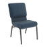 Navy Fabric/Silver Vein Frame |#| Navy Church Chair 20.5 in. Wide