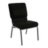 Black Fabric/Silver Vein Frame |#| Black Church Chair 20.5 in. Wide