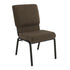 Jute Fabric/Black Textured Frame |#| Jute Church Chair 20.5 in. Wide